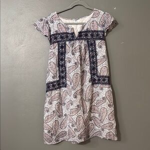 Old Navy Paisley Dress with blue Accents